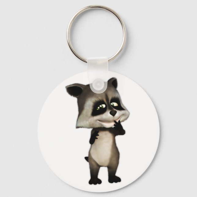 Llavero Rocky el lindo Personalizado Raccoon (Anverso)