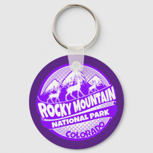 Llavero Rocky Mountain Park Colorado púrpura keychain