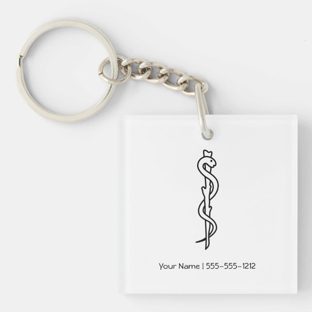 Llavero Rod de Asclepius (Frente)