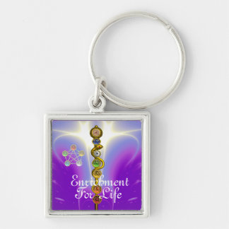 LLAVERO ROD DE ASCLEPIUS 7 CHAKRAS,YOGA ,ENERGÍA ESPIRITUA
