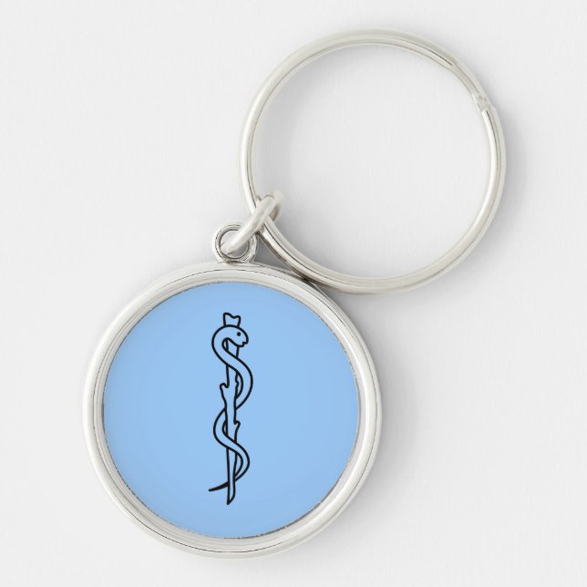 Llavero Rod de Asclepius [símbolo médico] (Frente)
