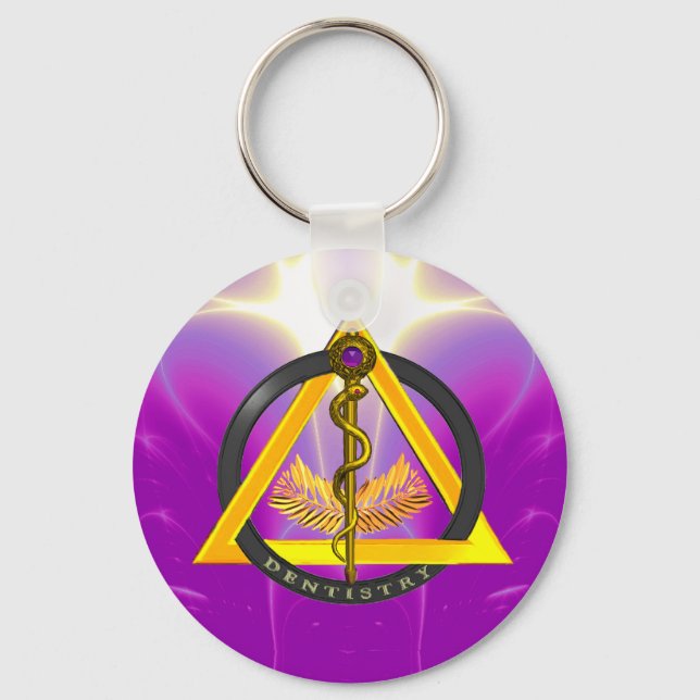LLAVERO ROD OF ASCLEPIUS DENTIST DENTISTRY (Anverso)