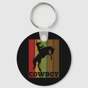 Llavero Rodeo Cowboy Caballo Retro Cowboy Occidental Horse
