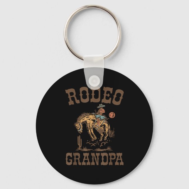 Llavero Rodeo Grandpa Cowboy Cowgirl Birthday Family Match (Anverso)
