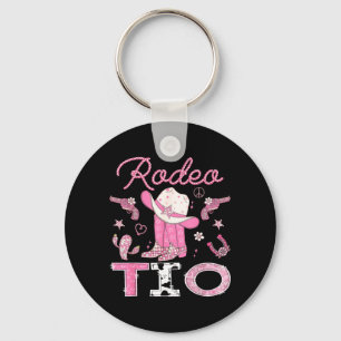 Llavero Rodeo Tio cumpleaños número 1 Botas Rosas Disco Va