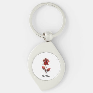 Llavero Roja. Keychain acrílico Rosa