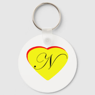 Llavero Rojo Amarillo Del Corazón N Invitación A La Boda E