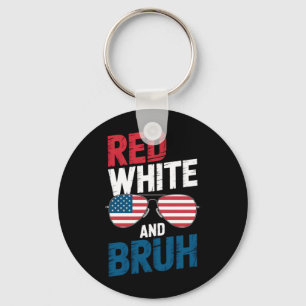 Llavero Rojo Blanco Y Hermano Patriótico Bandera De EE. UU