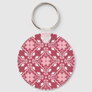 Llavero Rojo, color beige floral, fondo de pantalla transp