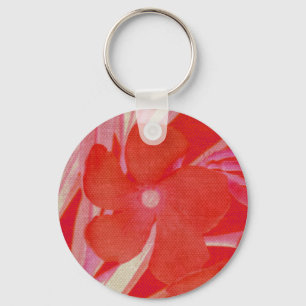 Llavero rojo de la flor