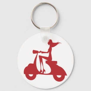 Llavero Rojo de la vespa del chica