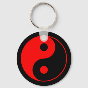 Llavero rojo del símbolo de Yin Yang