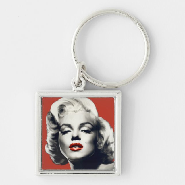 Llavero Rojo en los labios rojos Marilyn (Frente)