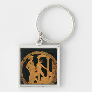 Llavero Rojo-figura taza que representa Athena, Theseus
