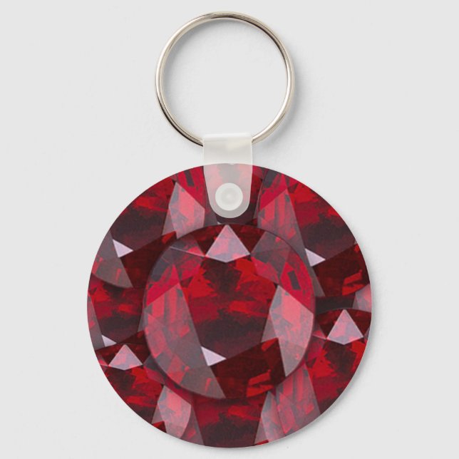 LLAVERO ROJO GARNET GEMS ENERO BIRTHSTONE (Anverso)