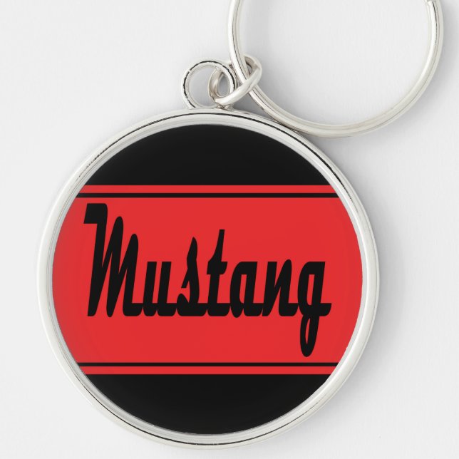 Llavero rojo negro del coche del músculo de la (Frente)