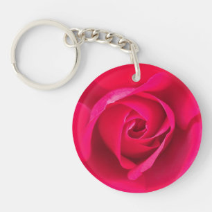 Llavero Rojo Romántico Rosa Rosada v2