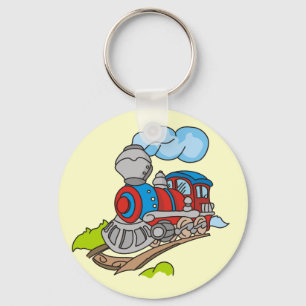 Llavero Rojo y camisetas y regalos azules del tren