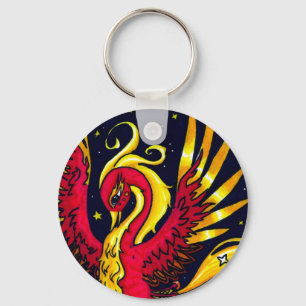 Llavero Rojo y oro que vuelan Phoenix