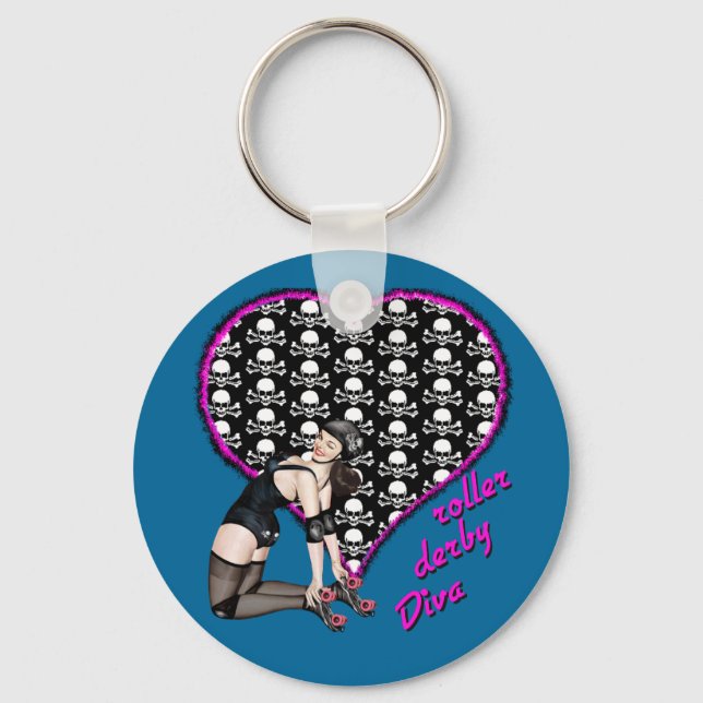 Llavero roller derby Diva (Anverso)