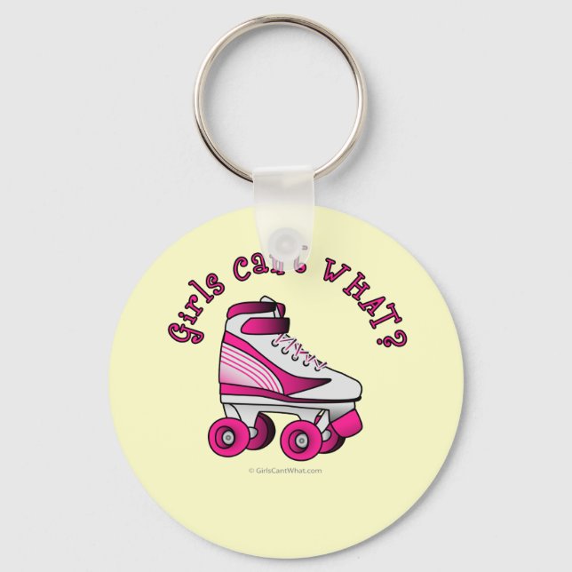 Llavero Roller Derby Skate - Rosa (Anverso)