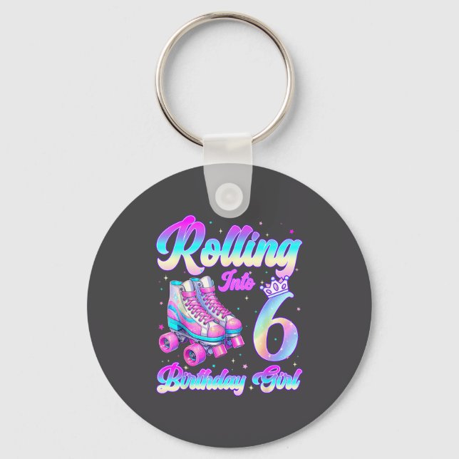 Llavero Rolling Into 6 Year Old Roller Skating 6th Birthda (Anverso)