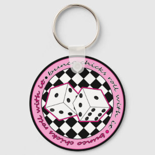 Llavero Rollo de los polluelos de Bunco con él - rosa