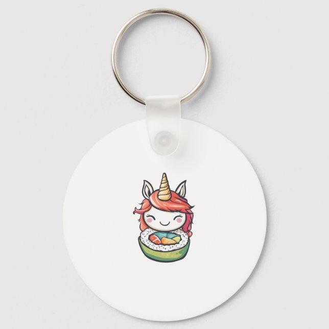 Llavero Rollo de Sushi Unicornio (1) (Anverso)