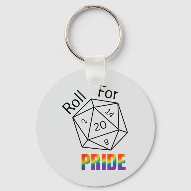 Llavero Rollo para la cadena de claves del Orgullo (Anverso)