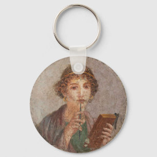Llavero Roman Fresco Pompeya Sappho Chica Tablet & Stylus