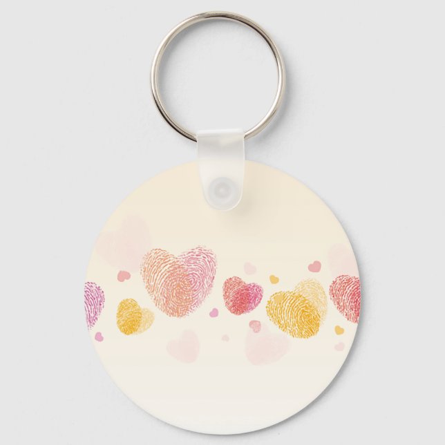 Llavero Romance Fingerprint Love Heart (Anverso)