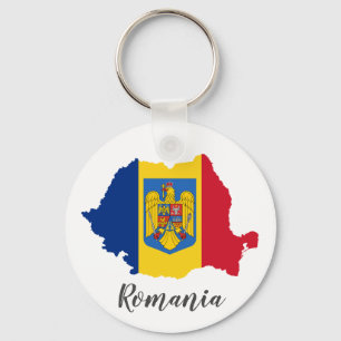 Llavero Romania Romanian Flag Map