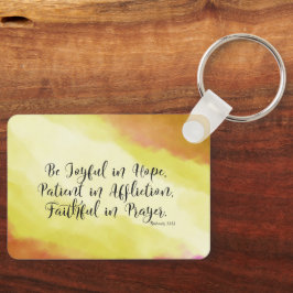 Llavero Romanos 12:12 Sean alegres en esperanza Biblia cri