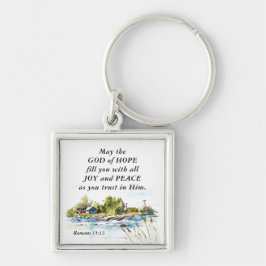 Llavero Romanos 15:13 Dios de Esperanza Biblia Cristiana V