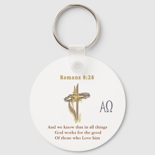 Llavero Romanos 8:28 (Anverso)