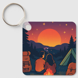 Llavero Romantic Camping Sunset - Keychain