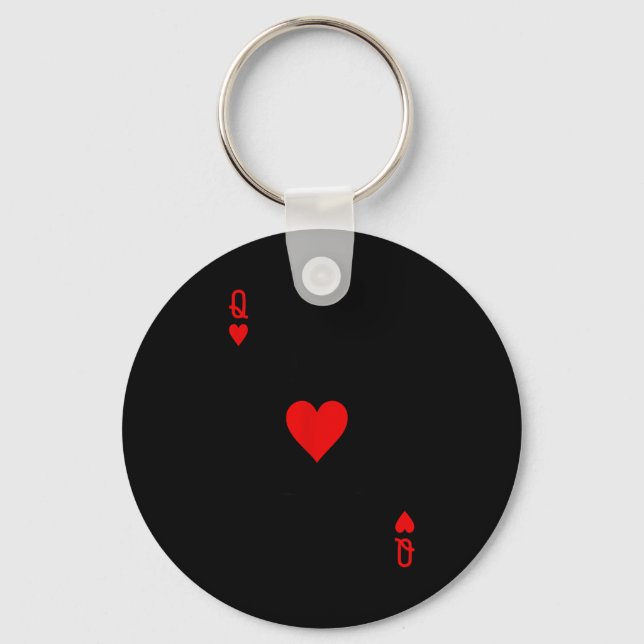 Llavero Romantic Couple Kiss Queen Of Hearts Ker Playing C (Anverso)