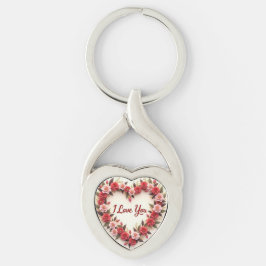 Llavero Romantic Heart Keychain - I Love You Gift