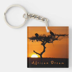 Llavero Romántica foto del atardecer del sueño africano co