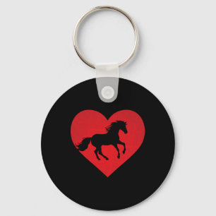 Llavero Romántico Corazón en Forma de Caballo Ecuestre Lov