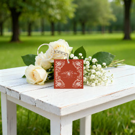 Llavero Romántico Naranja quemado Sr. y Sra. Acrylic Keych