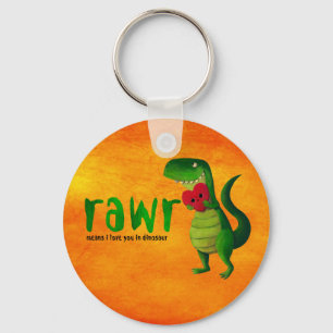 Llavero Romántico RAWR T-rex Dinosaur