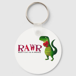 Llavero Romántico RAWR T-rex Dinosaur