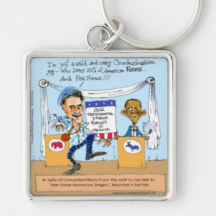 Llavero Romney Intenta Zingers en Obama Regalos y Tarjetas