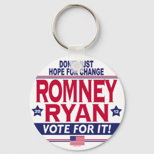 Llavero Romney Ryan Hope Change