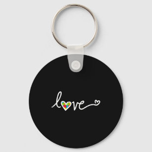 Llavero Rompecabezas de corazón de amor Cute Autismo Conci