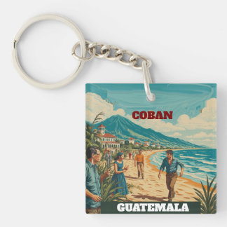Llavero Rompecabezas GUATEMALA COBAN Retro poster