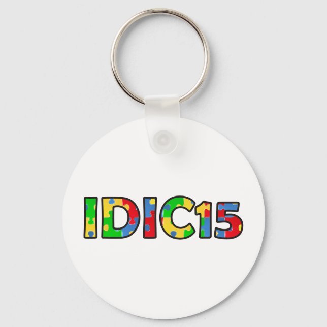 Llavero Rompecabezas multicolor IDIC15 (Anverso)