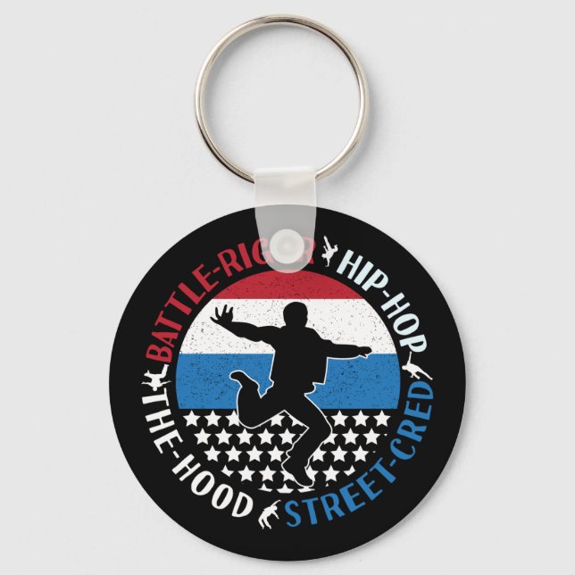 Llavero Romper baile de baile Hip-Hop Boy (Anverso)