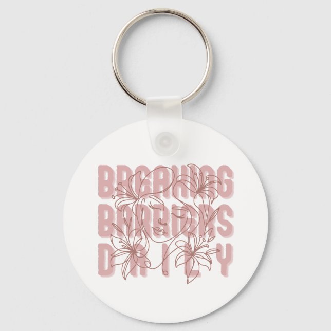 Llavero Rompiendo barreras: Chica de empoderamiento diario (Anverso)